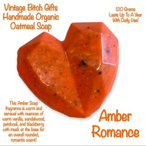 New VintageBitch Gifts - Amber Romance Organic Oatmeal Soap - Orange